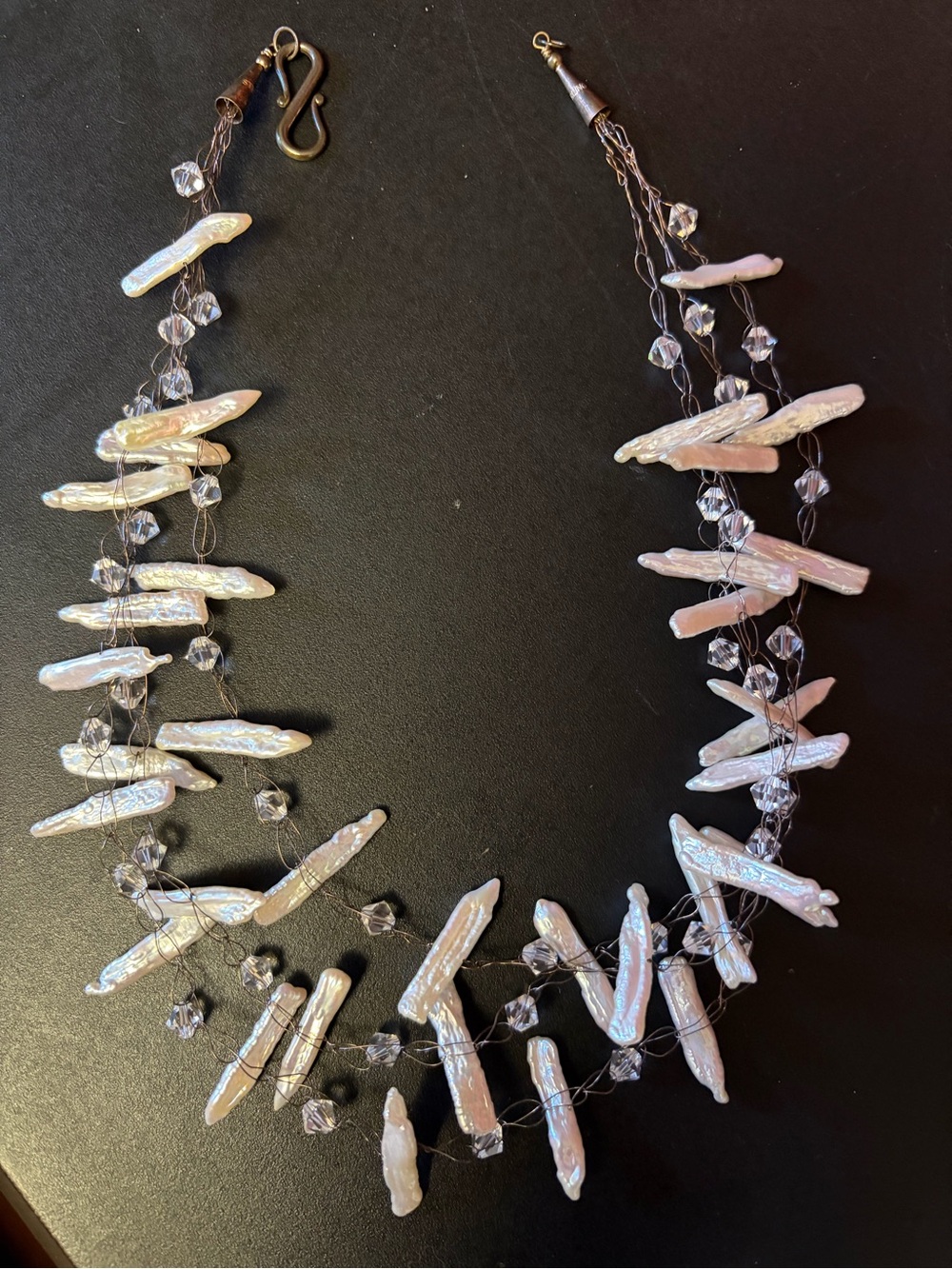 White Baroque Pearl Multi-Strand Necklace